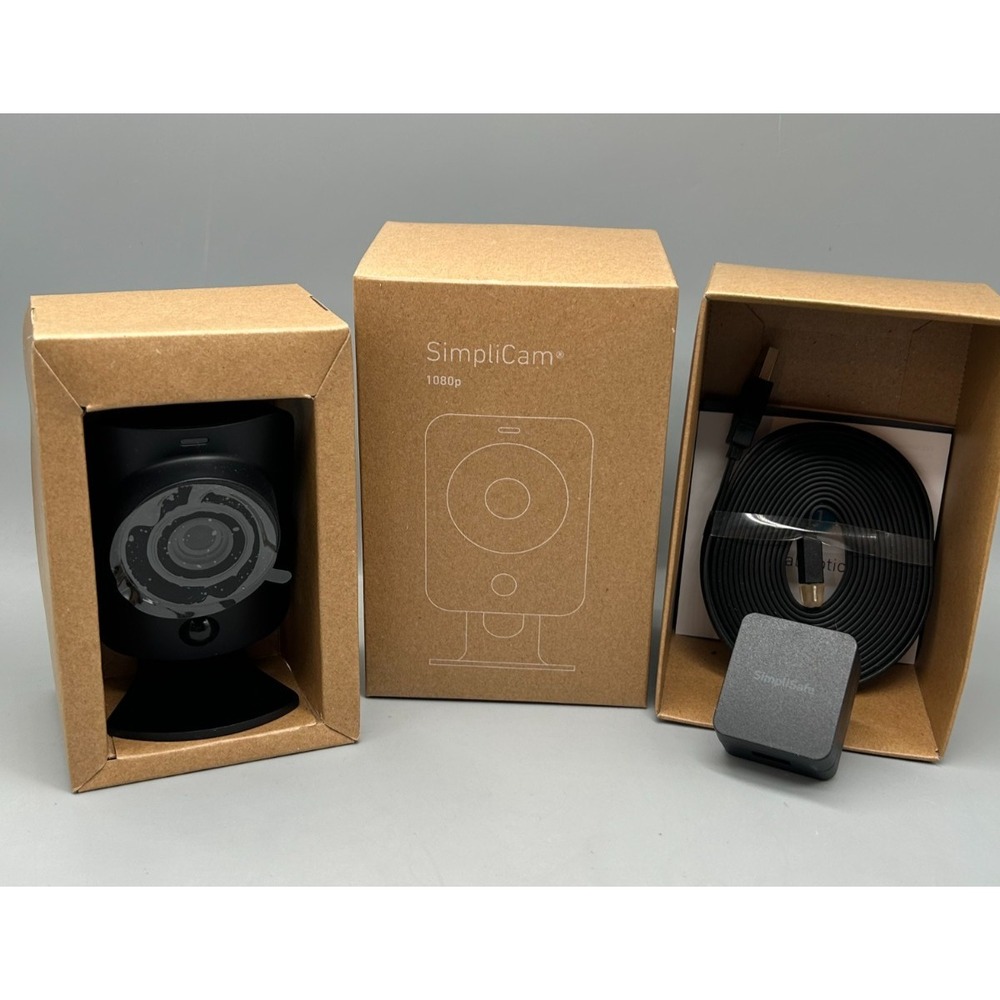 SimpliSafe SimpliCam SSCM2 Indoor Security 1080p HD Video Camera - Black